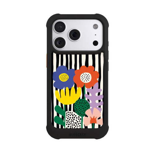 Apple iPhone 18 Pro NIVOmax Flowers Striped Background