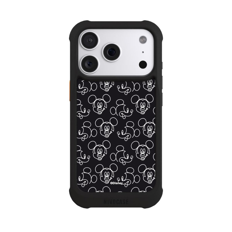 iPhone 18 Pro NIVOmax Disney Mickey Muster Schwarz