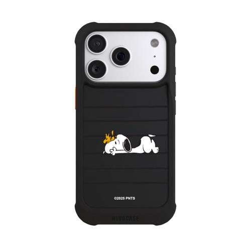 Apple iPhone 18 Pro NIVOmax Snoopy Woodstock Streifen Peanuts Transparent