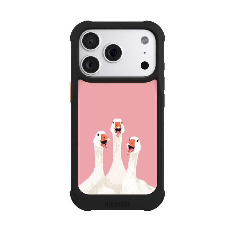 iPhone 18 Pro NIVOmax Three Geese Pink with AI