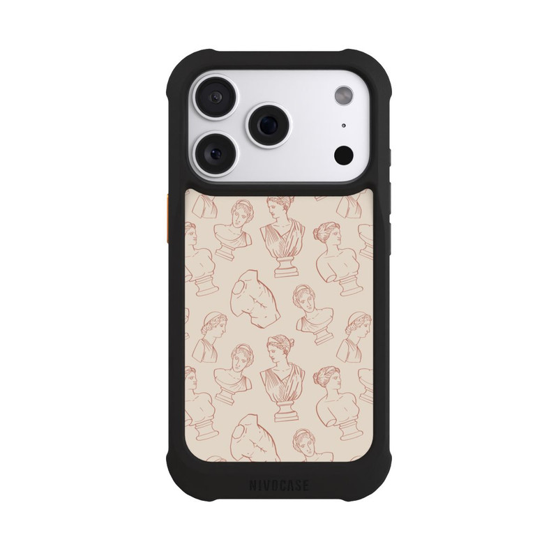 iPhone 18 Pro NIVOmax Griechische Büsten Art-Déco Braun