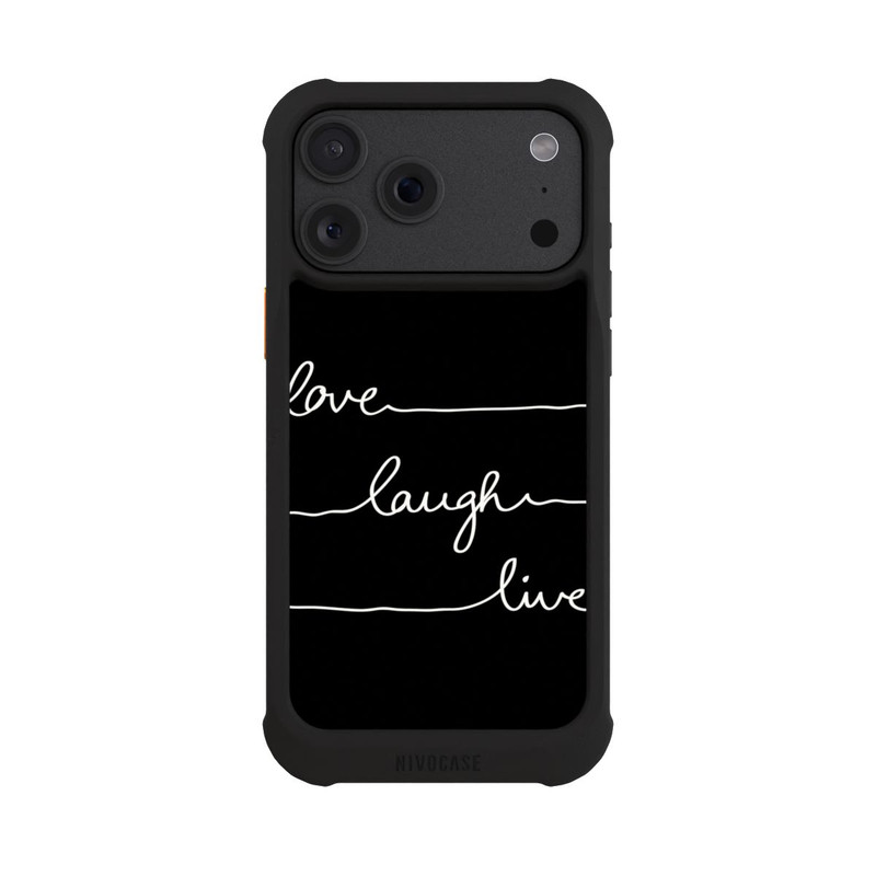 iPhone 18 Pro Max NIVOmax Love Laugh Live blanc/noir