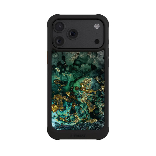 Apple iPhone 18 Pro Max NIVOmax Cyan Glitzer Marmorlook