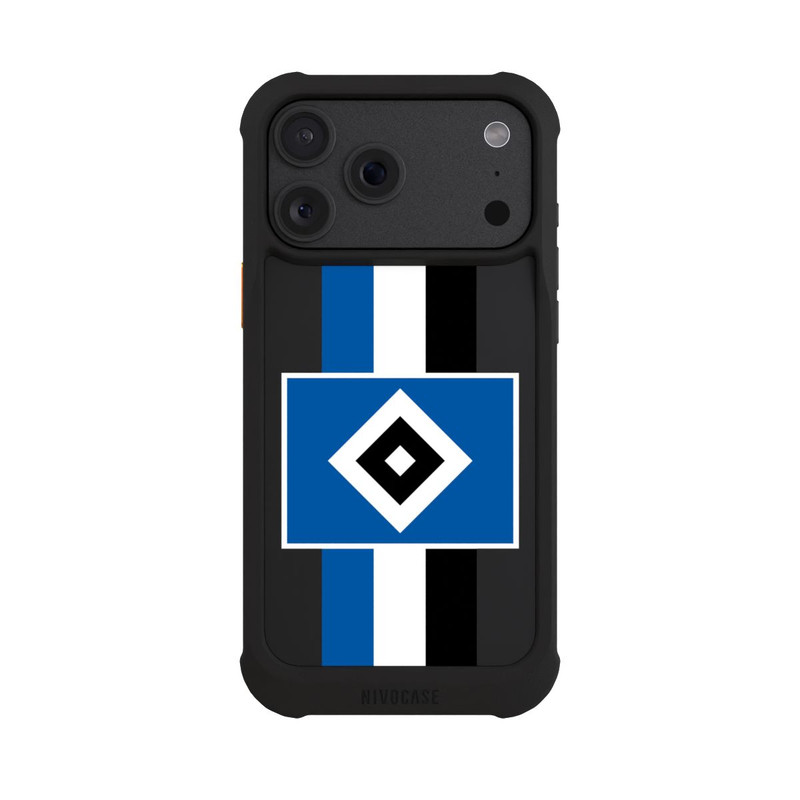 iPhone 18 Pro Max NIVOmax HSV Streifen - Blau-Weiß-Schwarz - ohne Hintergrund