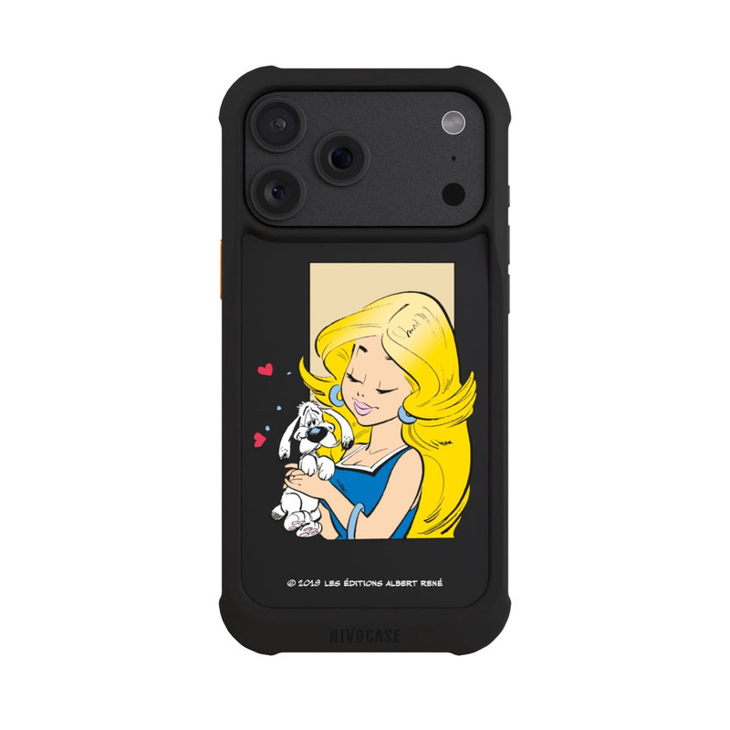 iPhone 18 Pro Max NIVOmax Falbala et Idéfix Amoureux Transparent