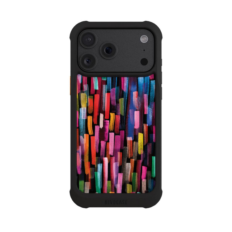 iPhone 18 Pro Max NIVOmax Bunte Pinselstriche schwarz