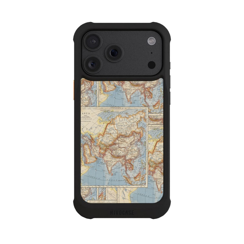 iPhone 18 Pro Max NIVOmax World Map Vintage