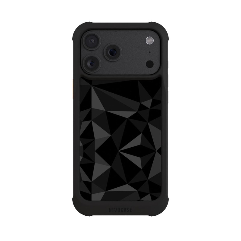 iPhone 18 Pro Max NIVOmax Polygon Pattern Black