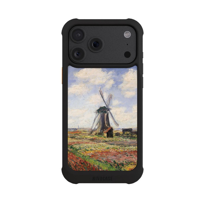 iPhone 18 Pro Max NIVOmax Tulip Fields with the Rijnsburg Windmil by Claude Monet