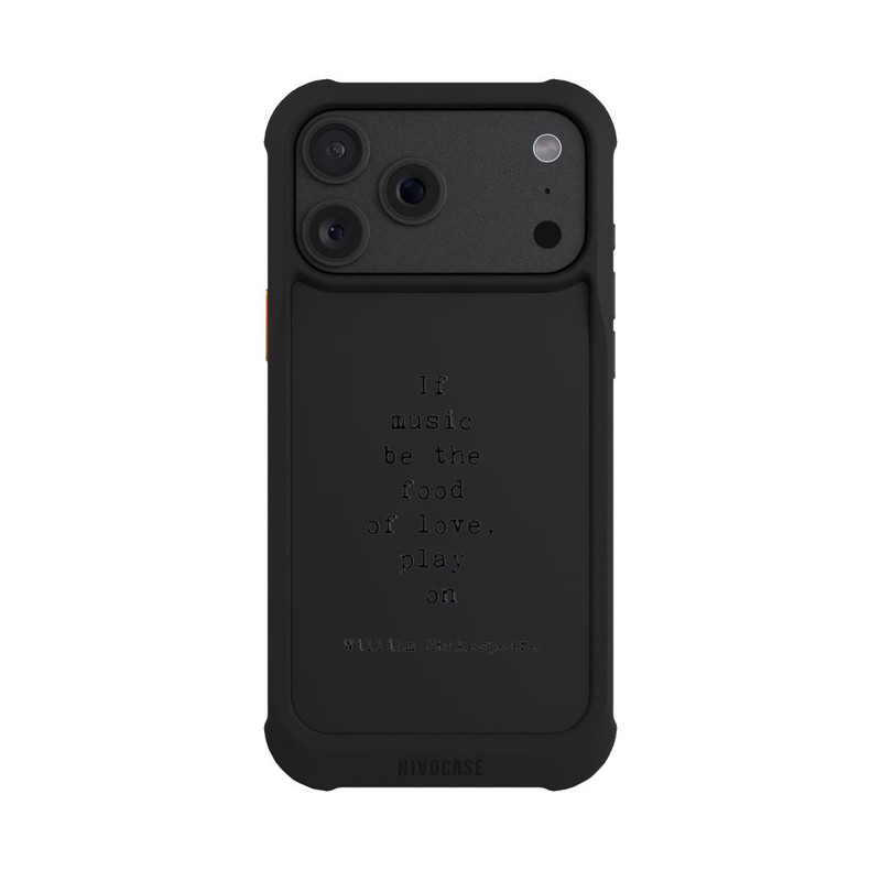 iPhone 18 Pro Max NIVOmax Shakespeare Music Food Transparent