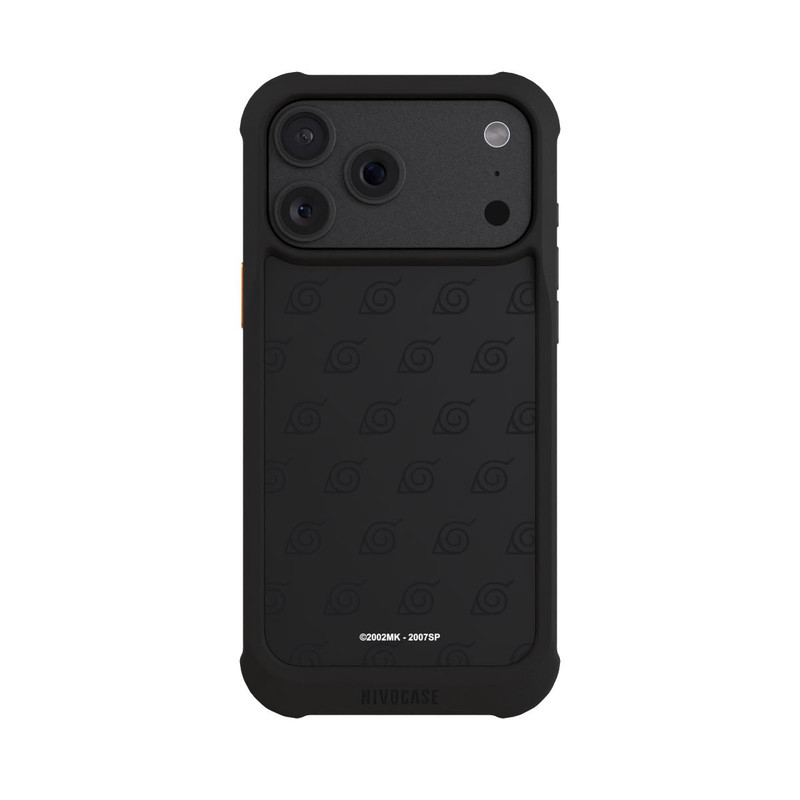 iPhone 18 Pro Max NIVOmax Schwarzes Konoha-Muster Transparent