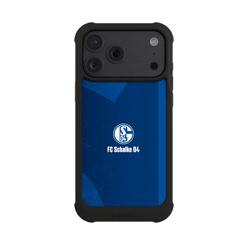 iPhone 18 Pro Max NIVOmax Schalke 04 Blauer Hintergrund Mit Logo