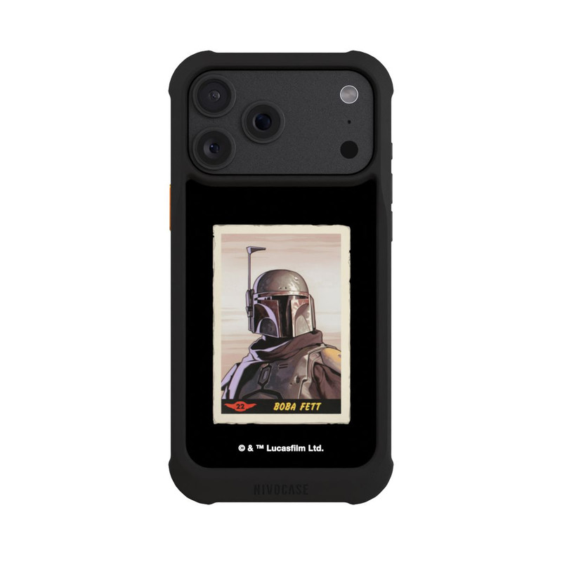 iPhone 18 Pro Max NIVOmax Boba Fett Badges Schwarzer Hintergrund