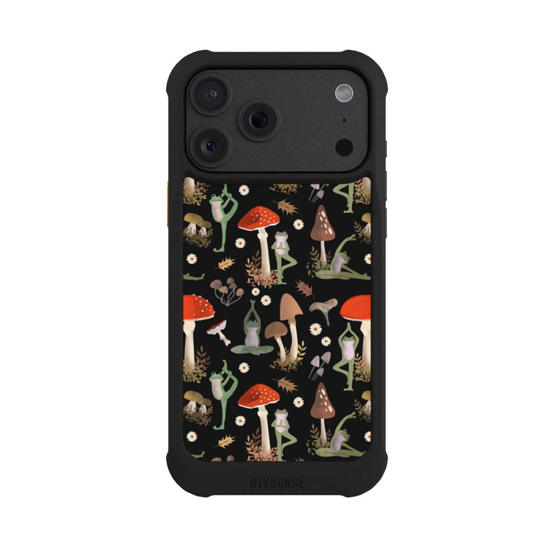 iPhone 18 Pro Max NIVOmax Yoga-Frösche mit Pilzen