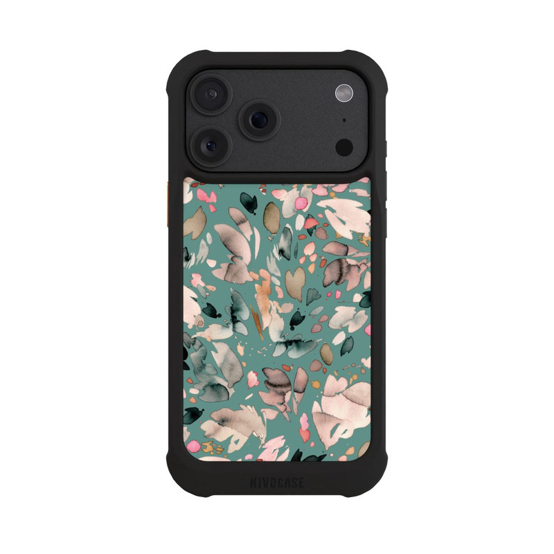 iPhone 18 Pro Max NIVOmax Fleurs abstraites, pétales vert