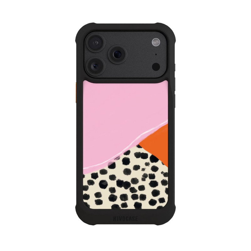 iPhone 18 Pro Max NIVOmax Rosa und Orange Gepunkteter Hintergrund