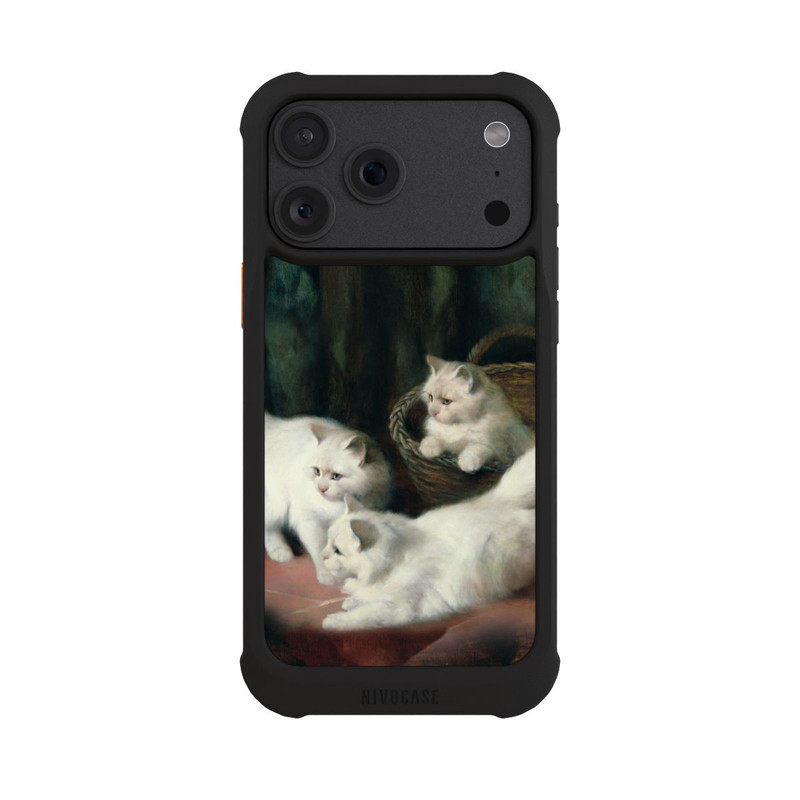 iPhone 18 Pro Max NIVOmax Three White Angora Kittens