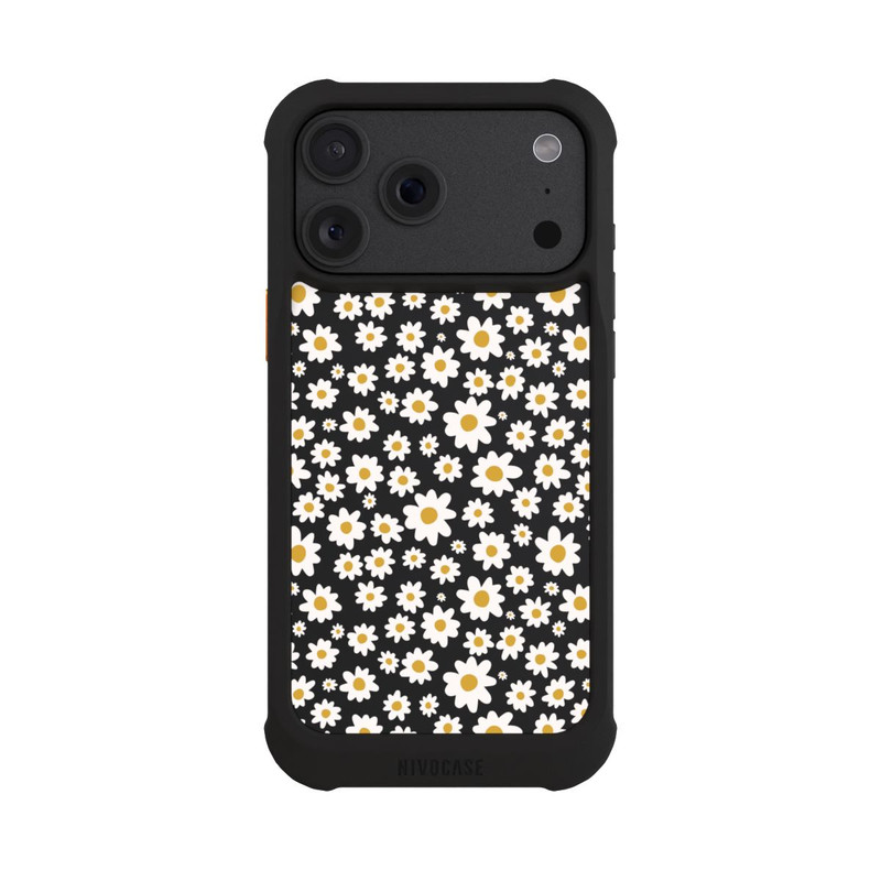 iPhone 18 Pro Max NIVOmax Daisy Flower Seamless Pattern Transparent