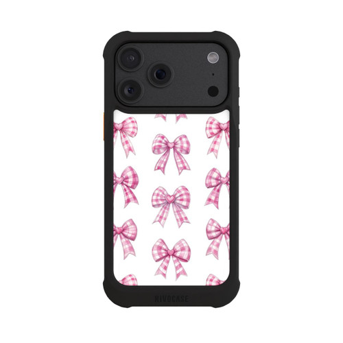 Apple iPhone 18 Pro Max NIVOmax Pinke Gingham Herzen und Schleifen mit KI