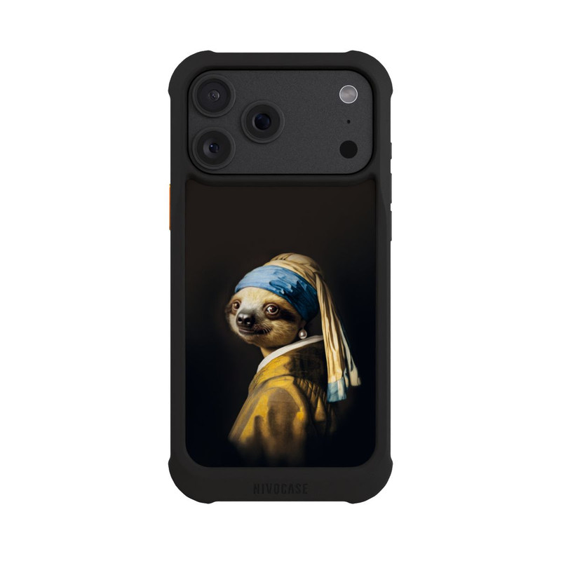 iPhone 18 Pro Max NIVOmax Faultier mit dem Perlenohrring
