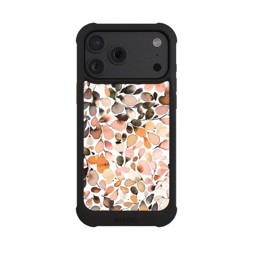 Apple iPhone 18 Pro Max NIVOmax Eucalyptus Watercolor Leaves Dark Brown Autumn