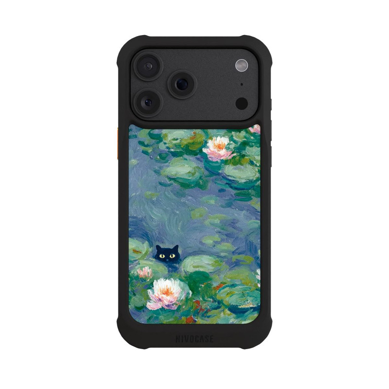iPhone 18 Pro Max NIVOmax Katze im Teich Monet Gemälde Impressionismus