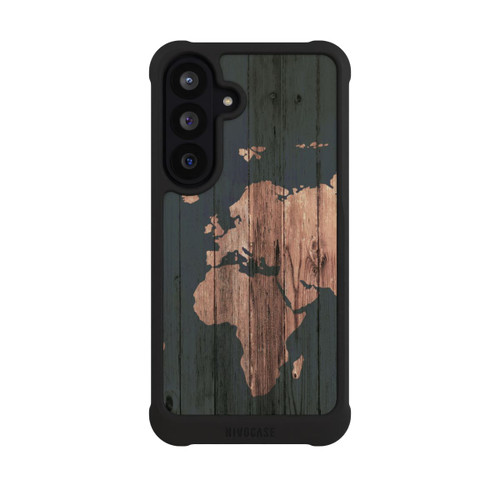Samsung Galaxy S26 FE NIVOmax Wooden World Map