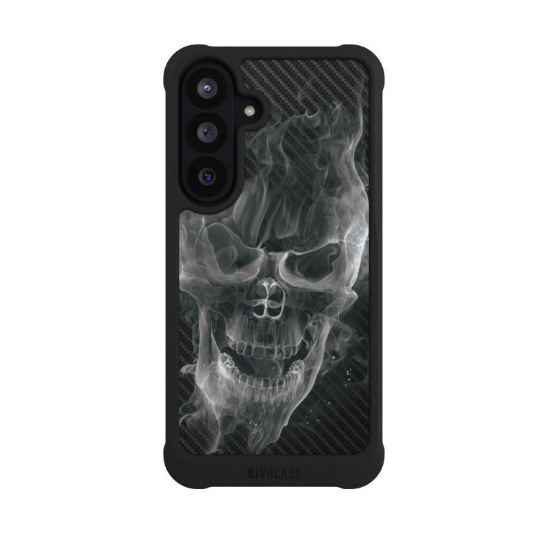 Galaxy S26 FE NIVOmax rauchender Totenkopf Carbon