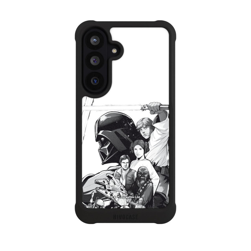Galaxy S26 FE NIVOmax StarWars Charaktere - Schwarz-Weiß
