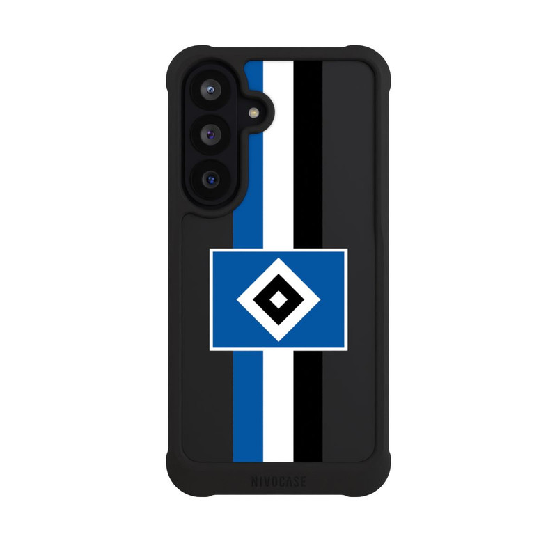 Galaxy S26 FE NIVOmax HSV Streifen - Blau-Weiß-Schwarz - ohne Hintergrund