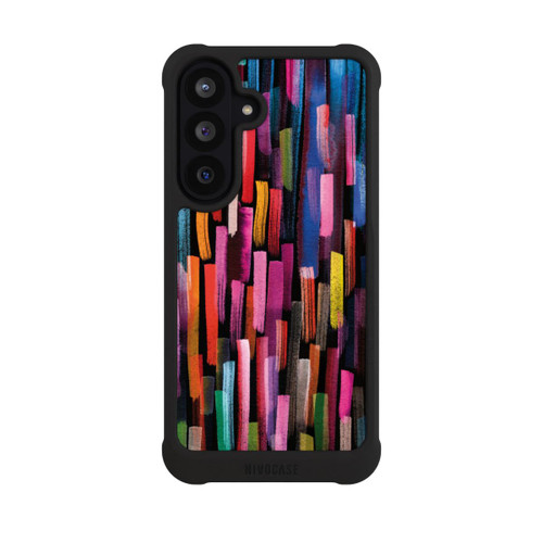 Samsung Galaxy S26 FE NIVOmax Coups De Pinceaux Colorés Noir