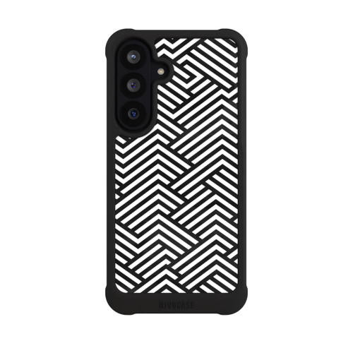 Samsung Galaxy S26 FE NIVOmax Schwarz und Weiß ZigZag