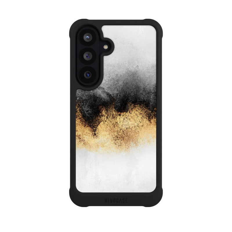 Galaxy S26 FE NIVOmax Grauer Himmelstaub Golddruck
