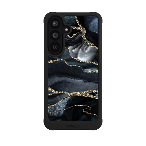 Samsung Galaxy S26 FE NIVOmax Dunkler Marmor Gold Glitzerlook