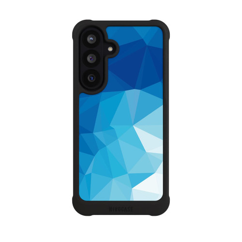 Samsung Galaxy S26 FE NIVOmax Mosaïque Polygonale Bleue