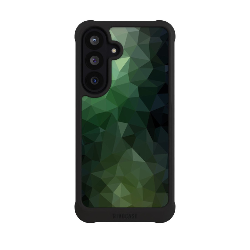 Galaxy S26 FE NIVOmax Polygonal Mosaic Green
