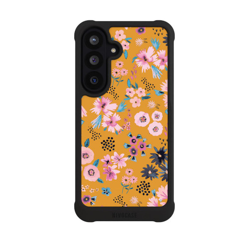 Samsung Galaxy S26 FE NIVOmax Petites Fleurs Jaune Moutarde