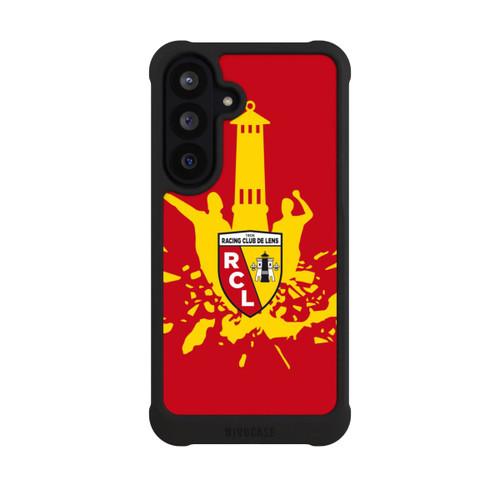 Samsung Galaxy S26 FE NIVOmax RC Lens Tour jaune sur rouge