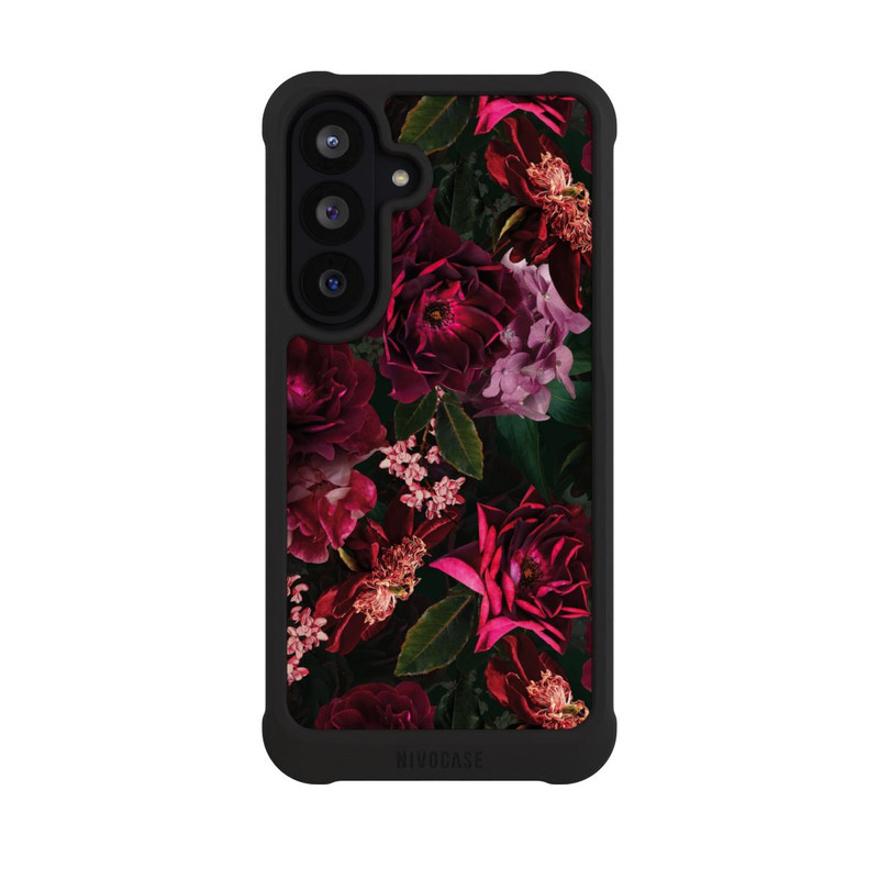Galaxy S26 FE NIVOmax Fleurs rouge foncé et roses