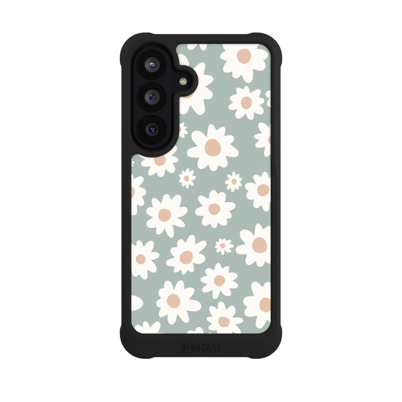 Galaxy S26 FE NIVOmax Gänseblümchen Muster grün