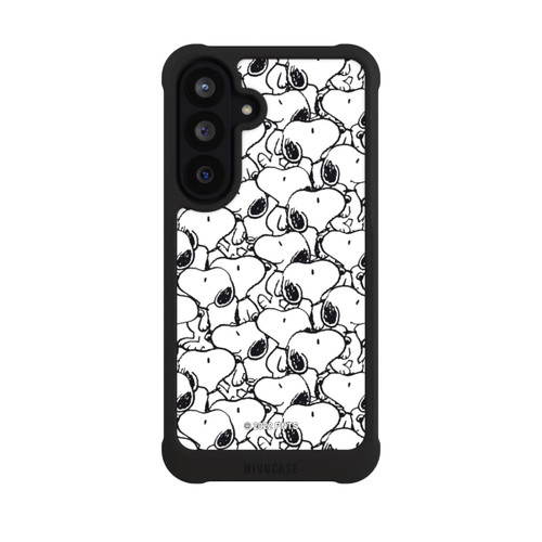 Samsung Galaxy S26 FE NIVOmax Snoopy Muster Schwarz und Weiß