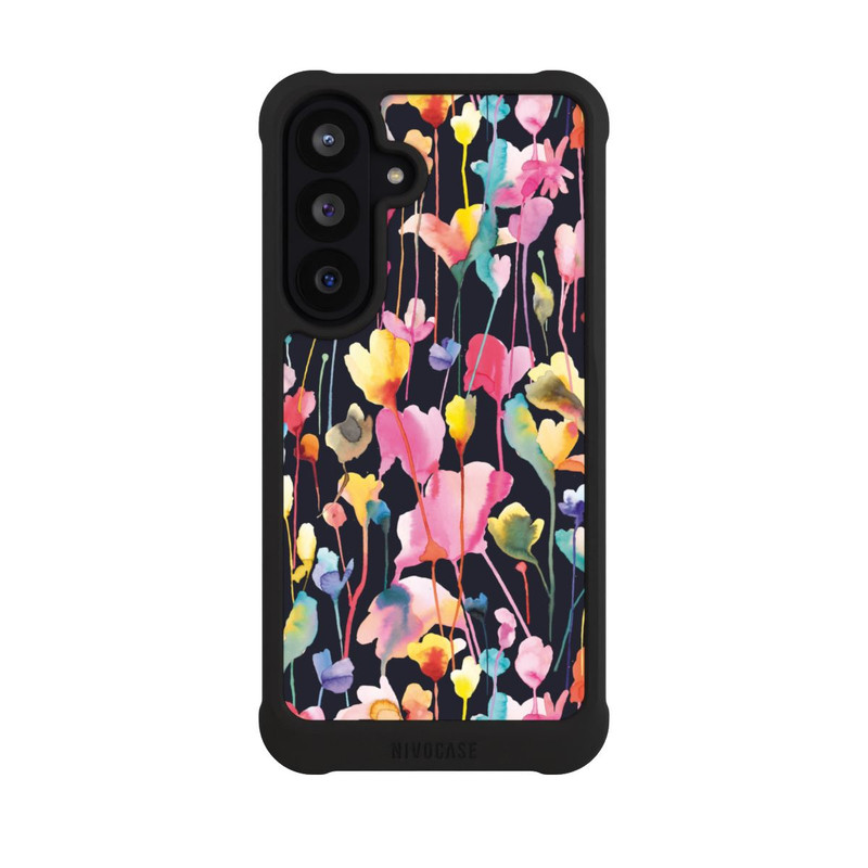 Galaxy S26 FE NIVOmax Fleurs sauvages Noir