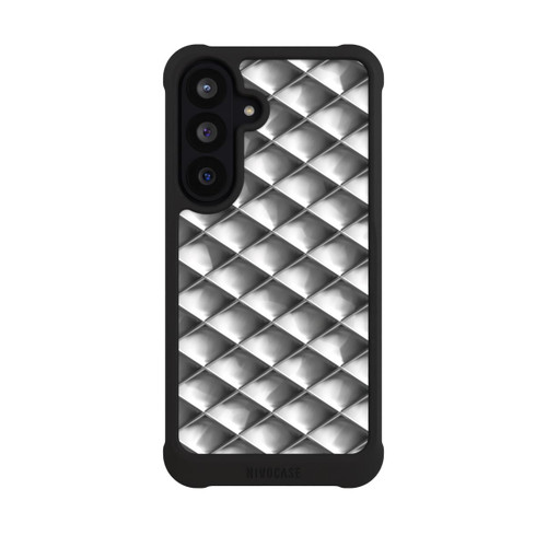 Samsung Galaxy S26 FE NIVOmax Carrés argentés Glamour