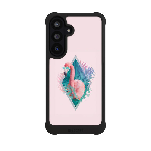Samsung Galaxy S26 FE NIVOmax Feuilles tropicales Flamant