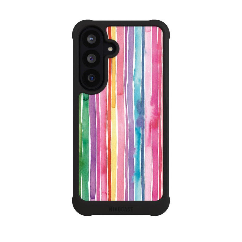 Galaxy S26 FE NIVOmax Camouflage Rayures arc-en-ciel