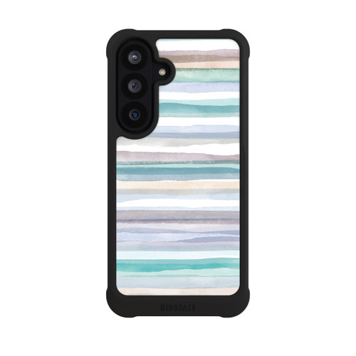 Samsung Galaxy S26 FE NIVOmax Rayures pastel bleu