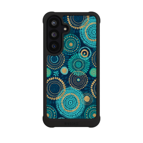 Samsung Galaxy S26 FE NIVOmax Blockprint India Teal Gold
