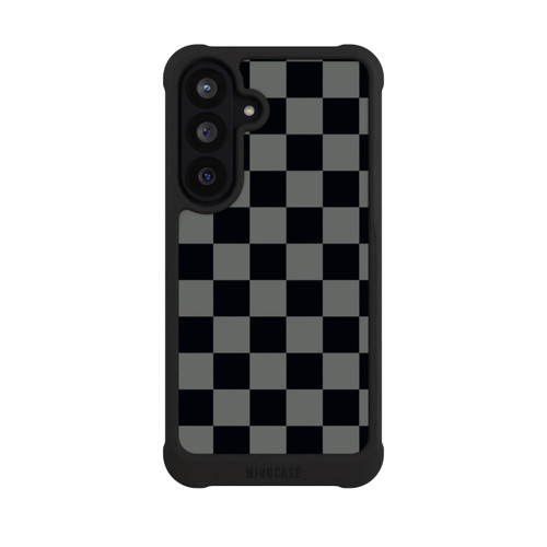 Samsung Galaxy S26 FE NIVOmax Checked Pattern Black Grey