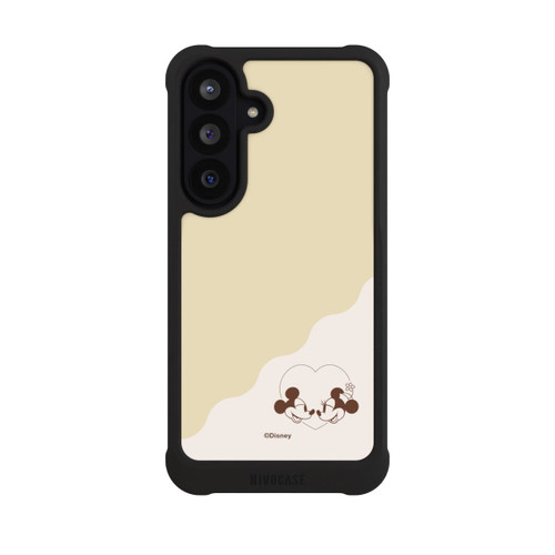 Samsung Galaxy S26 FE NIVOmax Mickey and Minnie Love Heart Beige