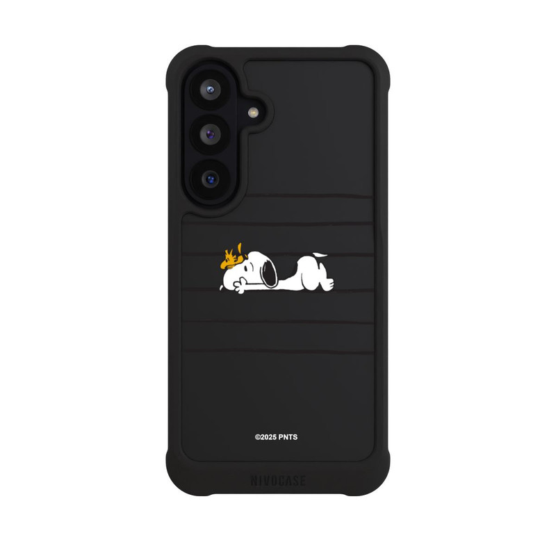 Galaxy S26 FE NIVOmax Snoopy Woodstock Streifen Peanuts Transparent